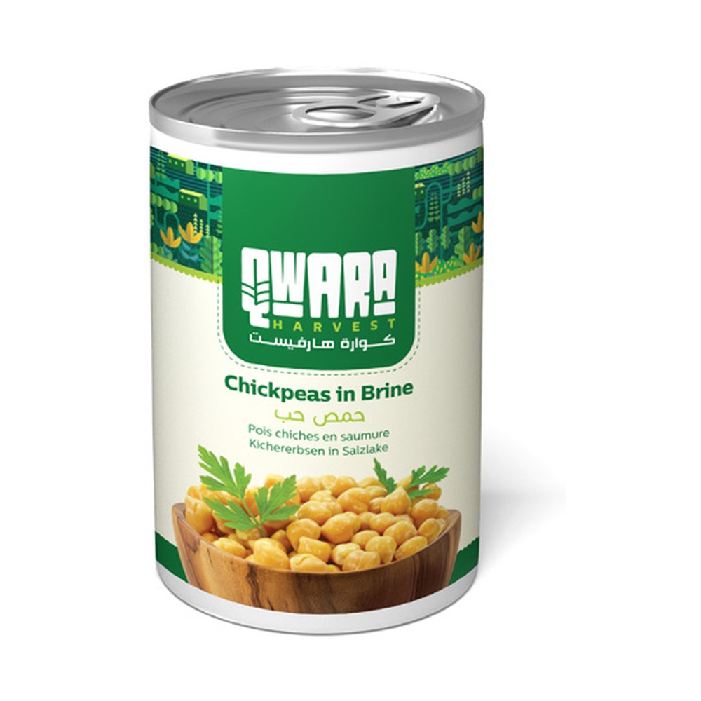 Chickpeas in Brine حمص حب - Qwara Harvest - 400g