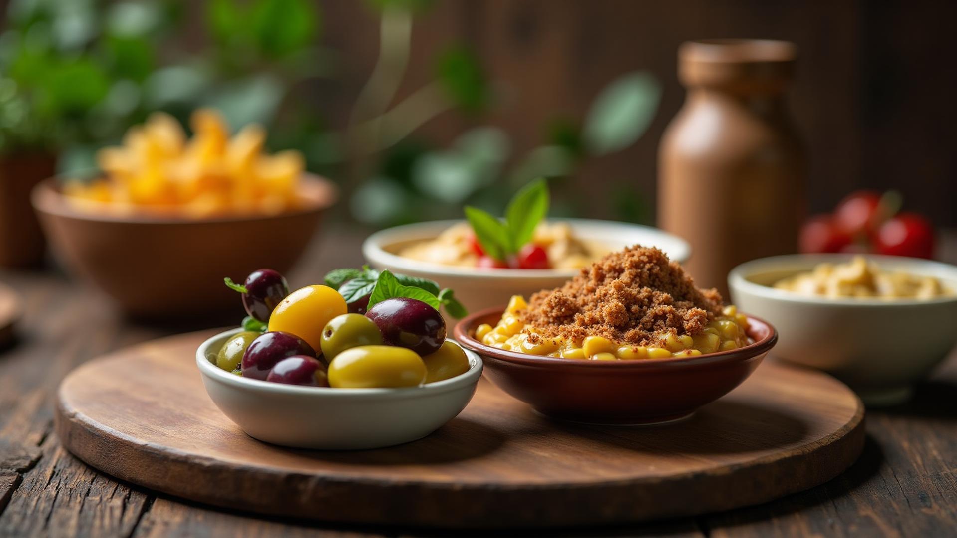 Mediterranean mezze spread