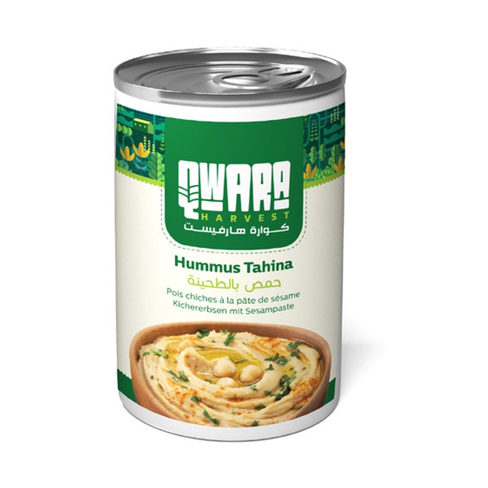 Hummus Tahina حمص بالطحينة - Qwara Harvest - 380g, 400g