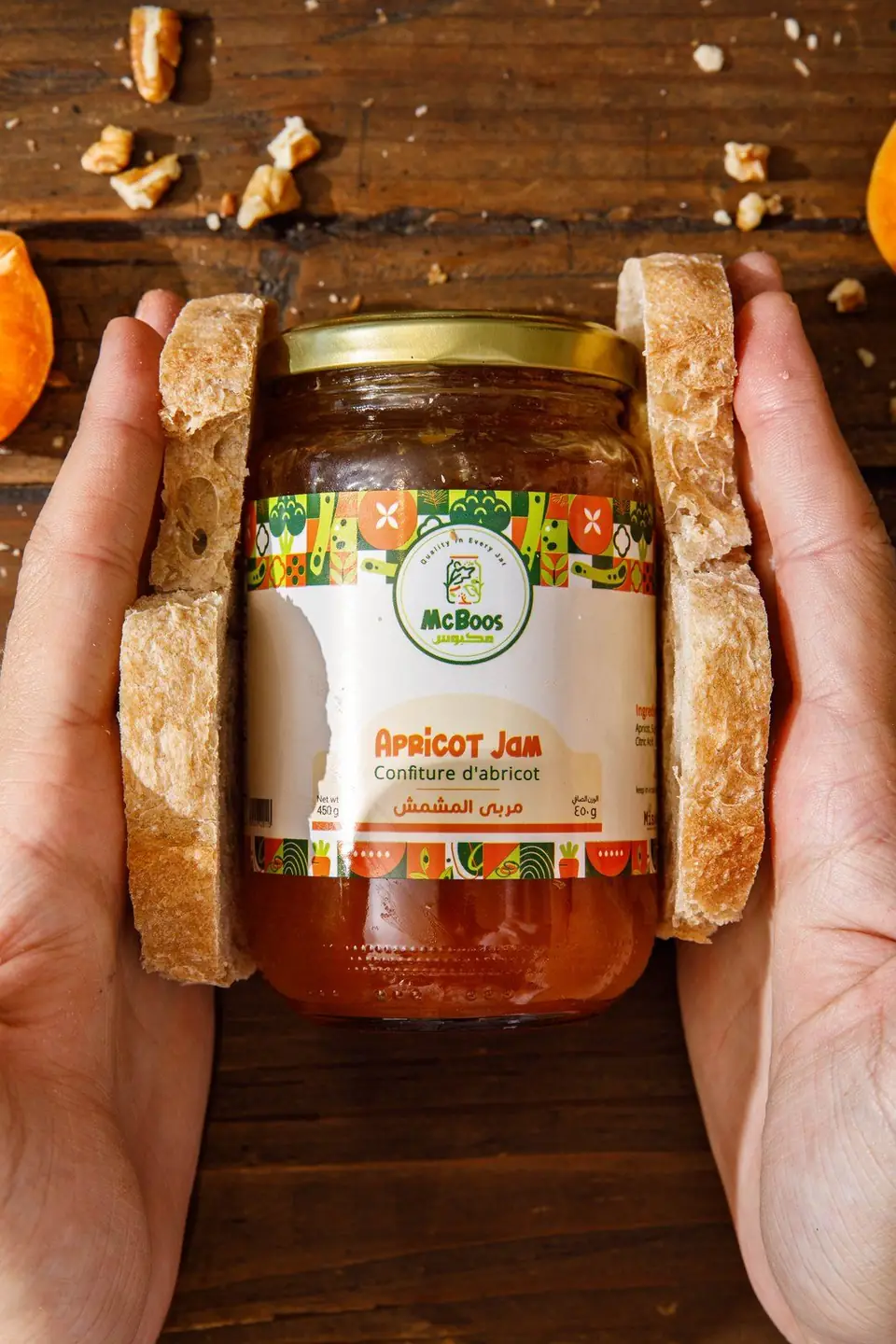 McBoos apricot jam with bread